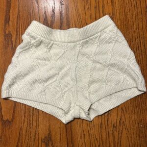 Old Navy High Waist Knit Shorts in Cream